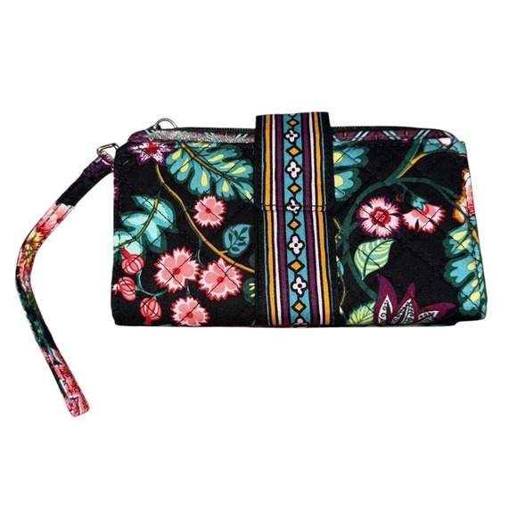 New Vera Bradley Iconic RFID Combo Wristlet Wallet Vines Floral Zip Women's - Picture 2 of 6